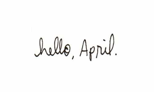 Hello April!!! 2
